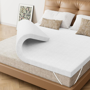 Queen Size Dual Layer 4 Inch Memory Foam Mattress Topper, 2 Inch Gel Memory Foam And 2 Inch Cooling Pillow Top Mattress