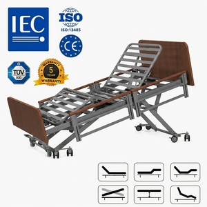 Electric Hospital Bed For Home Use Adjustable Patient Medical Bed With Rails 5-Year Warranty IEC 60601 Nursing Home Care Bed