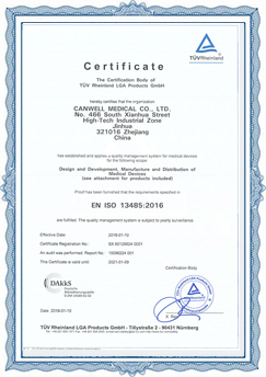 EN ISO 13485:2016 Certificate