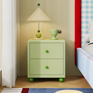 Colorful Teenager's Bedroom Bedside Cabinet, Lightweight Bedside Cabinet With Safe Round Corners