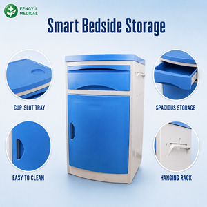 Medical Bedside Cabinet ABS Plastic Steel