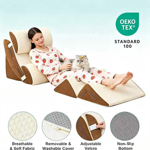 7pcs Multifunctional Ergonomic Cervical Orthopedic Triangle Wedge Bed Pillow