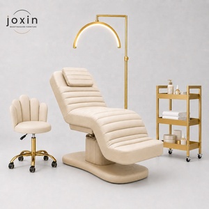 Brown 3-Motor Electric Beauty Bed Height Adjustable Modern Salon Massage Table Memory Foam Aesthetic Bed PU For Medical Spa CE